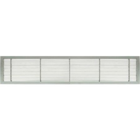 GIUMENTA-ARCHITECTURAL GRILLE AG10 Series 4in x 12in Solid Alum Fixed Bar Supply/Return Air Vent Grille, Brushed Satin 100041201